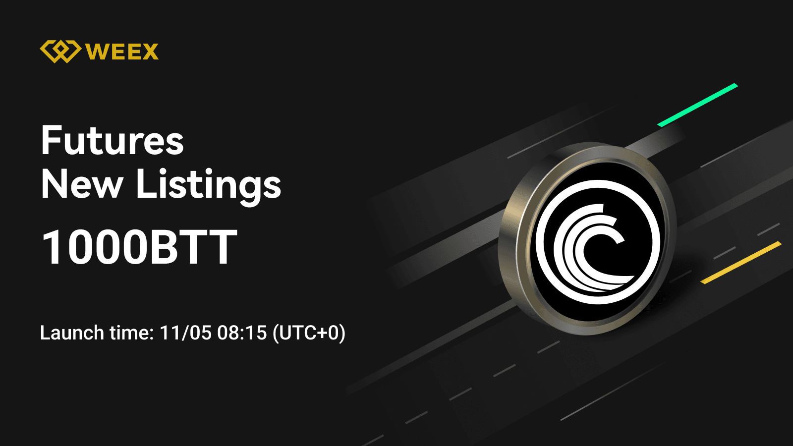WEEX Futures Lists 1000BTT USDT Perpetual Contract